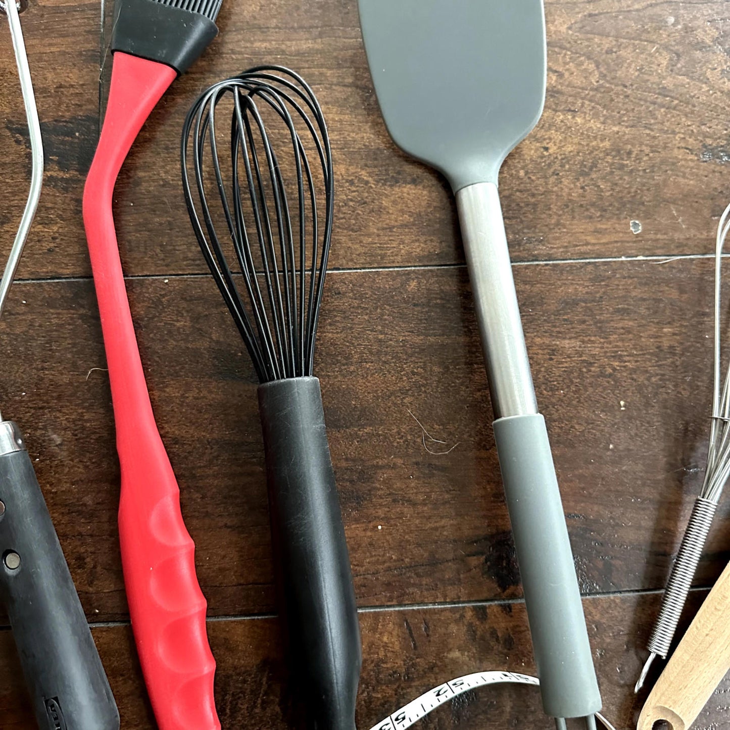 Kitchen Utensils Spatula Rolling Pin Wooden Spoon Mixing Spreading Glaze Lot Set