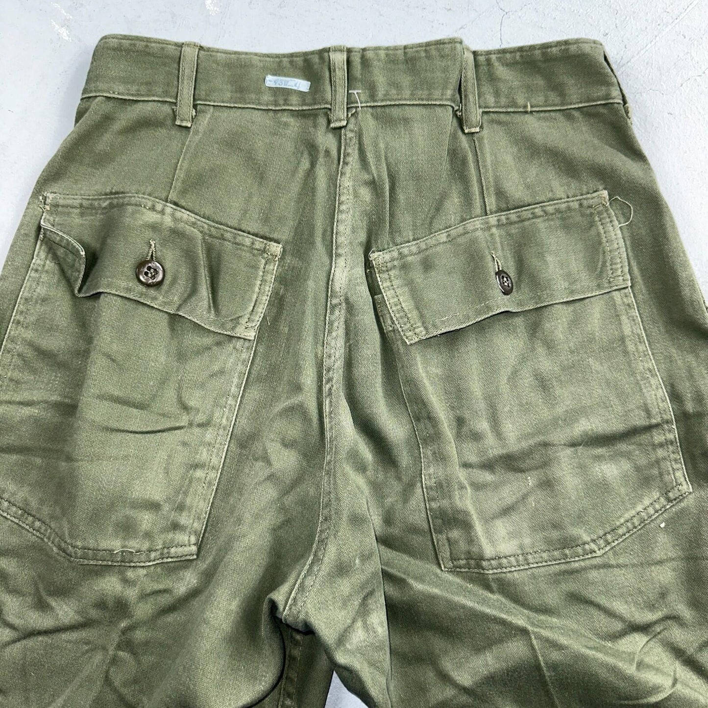 Vintage 1960s 70s Vietnam OG 107 Fatigue Pants 60s Zipper Fly Act 29x31