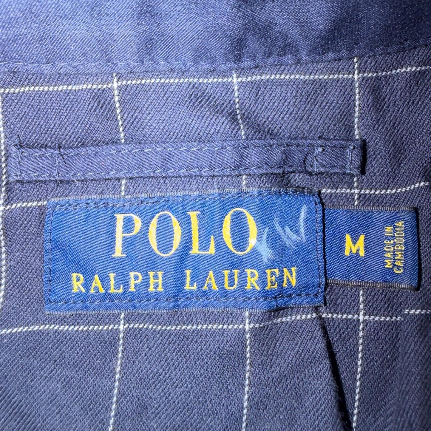 Polo Ralph Lauren Harrington Jacket Men M Solid Blue Striped Lined Y2K