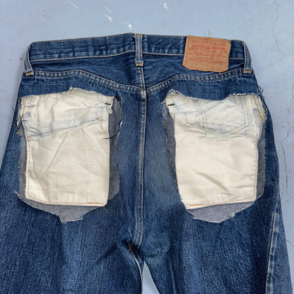 Levis 501 Vintage 80s Redline Selvedge USA XX Jeans Bootcut 33x36 Act 30x33