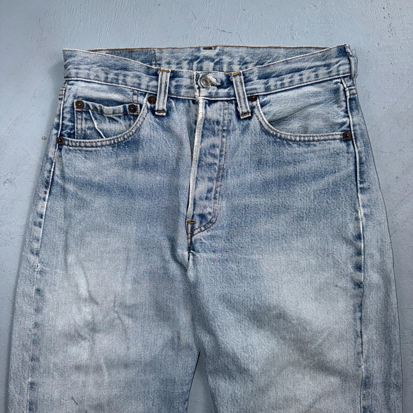 Levis 501 Vintage 80s Redline Selvedge USA XX Jeans Light Wash 30x30 Act 28x27