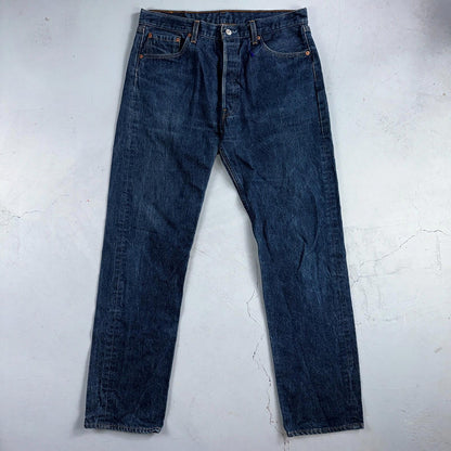 Levis 501 Vintage 90s USA XX Straight Leg Jeans Blue Dark Wash 36x36 Act 34x32