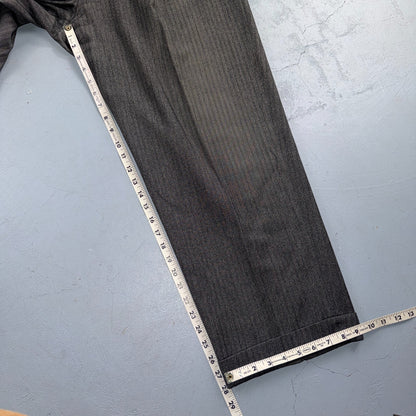 VTG Mens 2 PC Suit 46 Jacket Coat Pants Gray Rockabilly 60s 1960s HBT Drop Loop