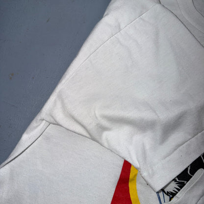 VTG 90s Mu Do Vietnam Airborne Paratrooper Eagle Military T Shirt White Army