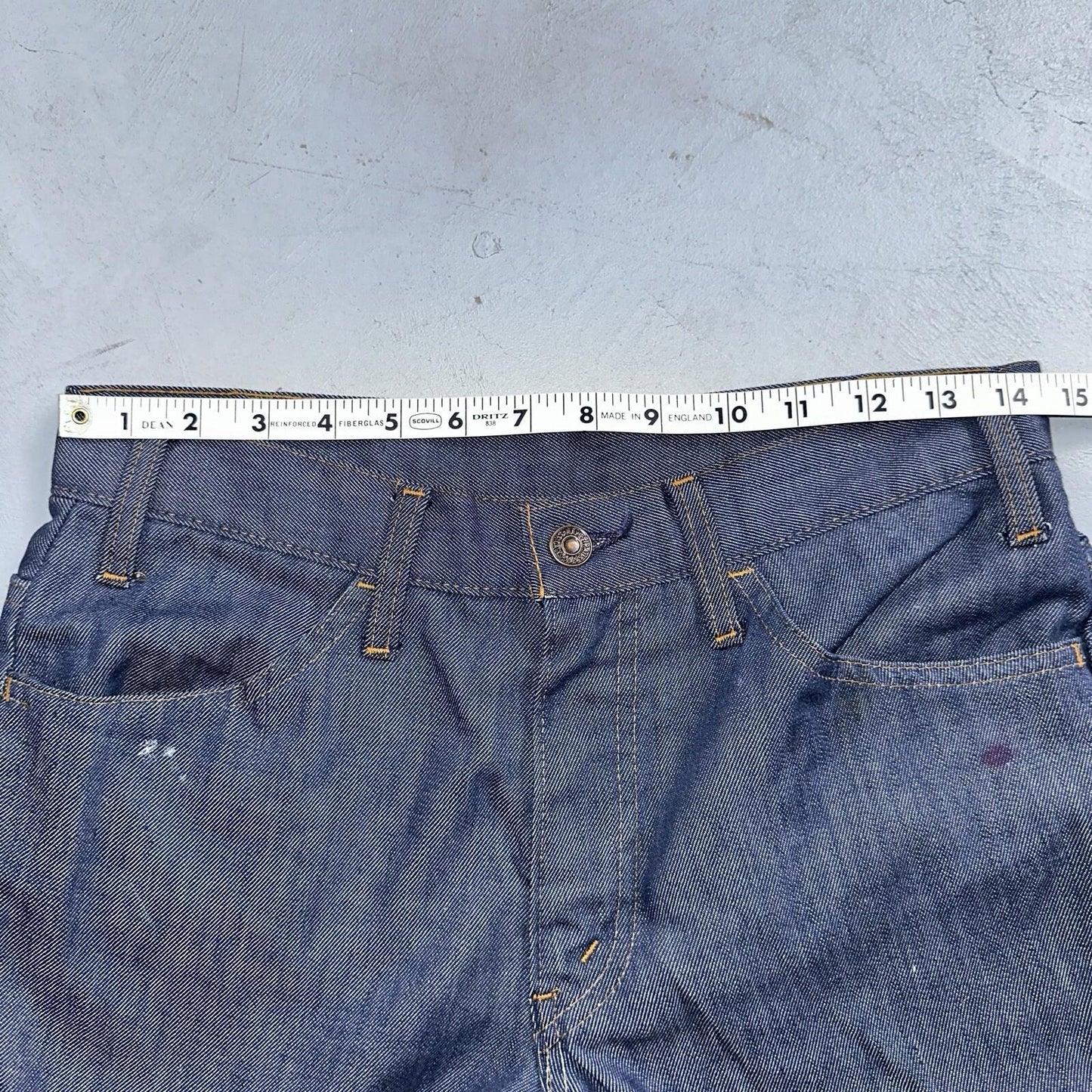 Levis 684 Orange Tab VTG Big Bell Dark Wash Bell Bottom Flare Jeans Sz 29x32