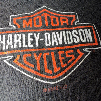 Harley Davidson Dublin Ireland Vintage T Shirt Y2K Black Promo Cross Motorcycle