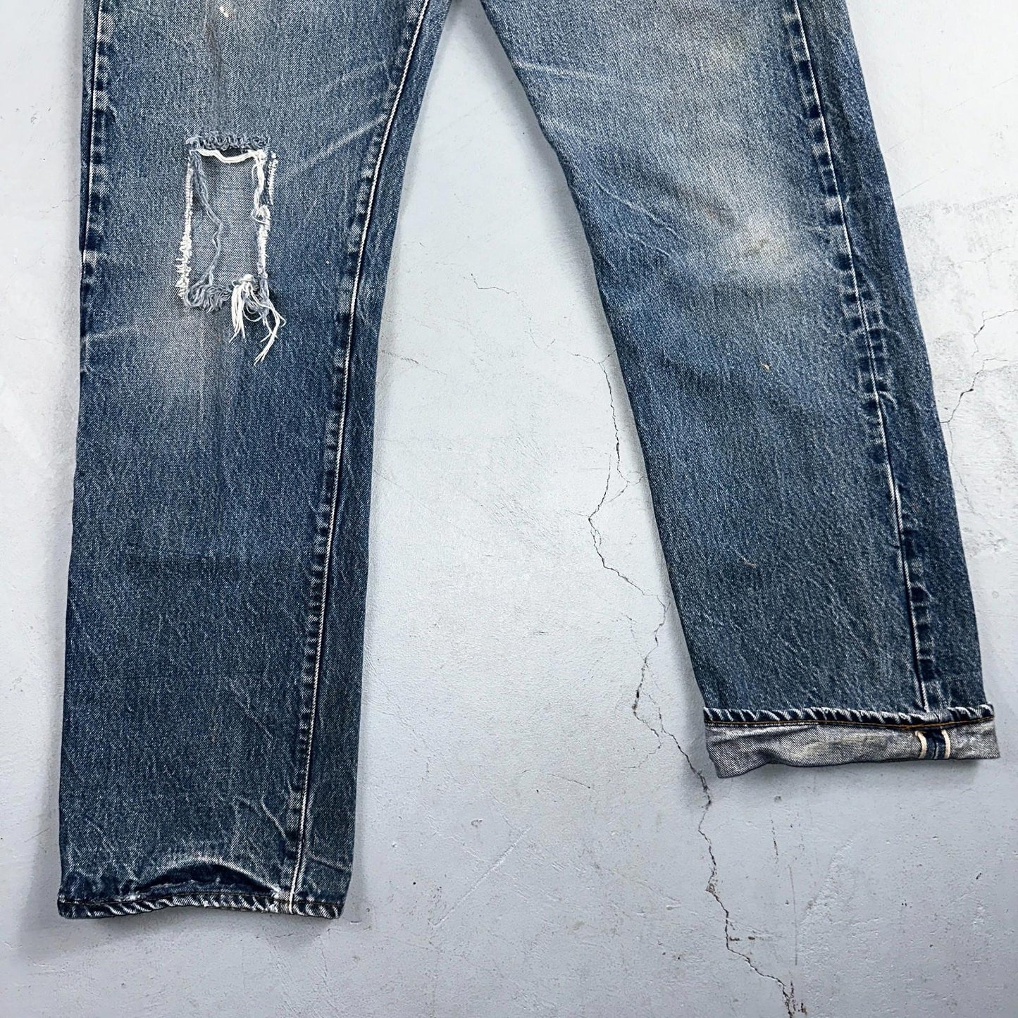 Levis 501 Vintage 80s Redline Selvedge USA XX Jeans Light Wash 35x36 Act 31x31