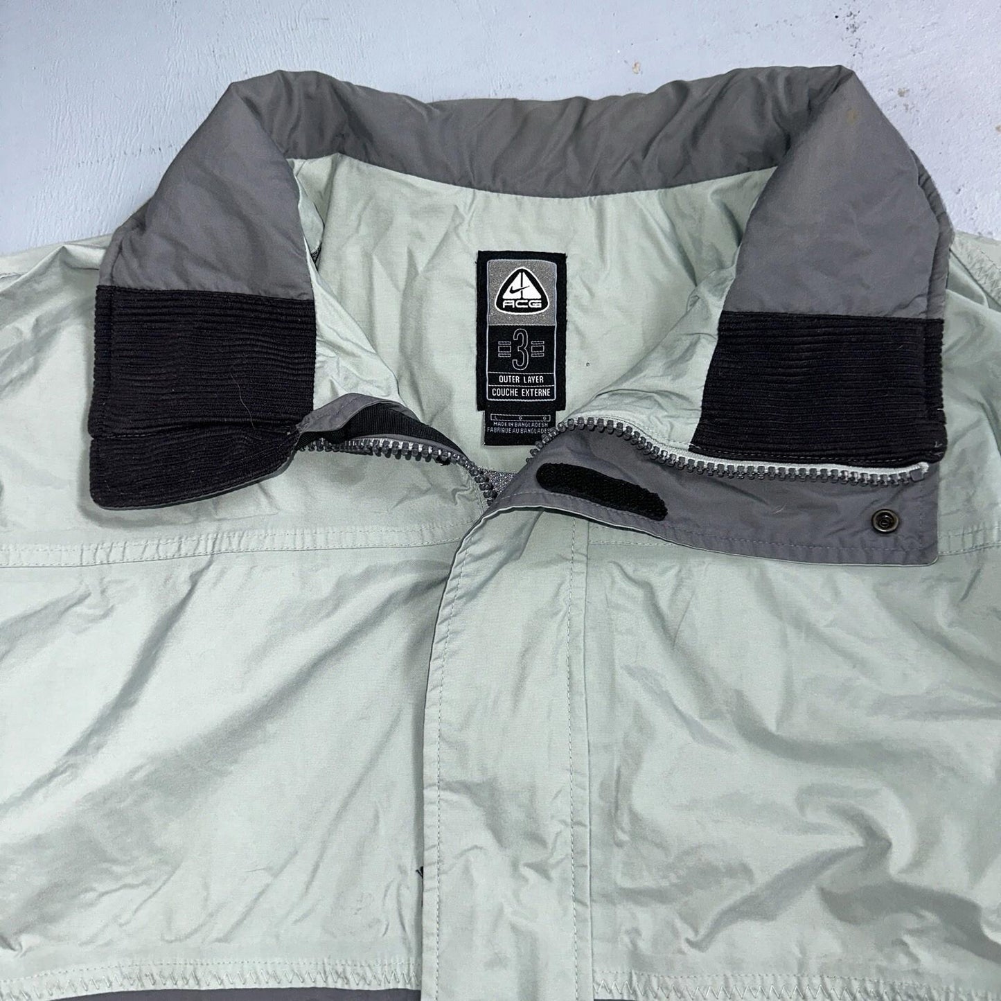 Nike VTG ACG Rain Jacket Storm Fit Anorak 90s Teal Hiking Ski Snowboard 3 Large