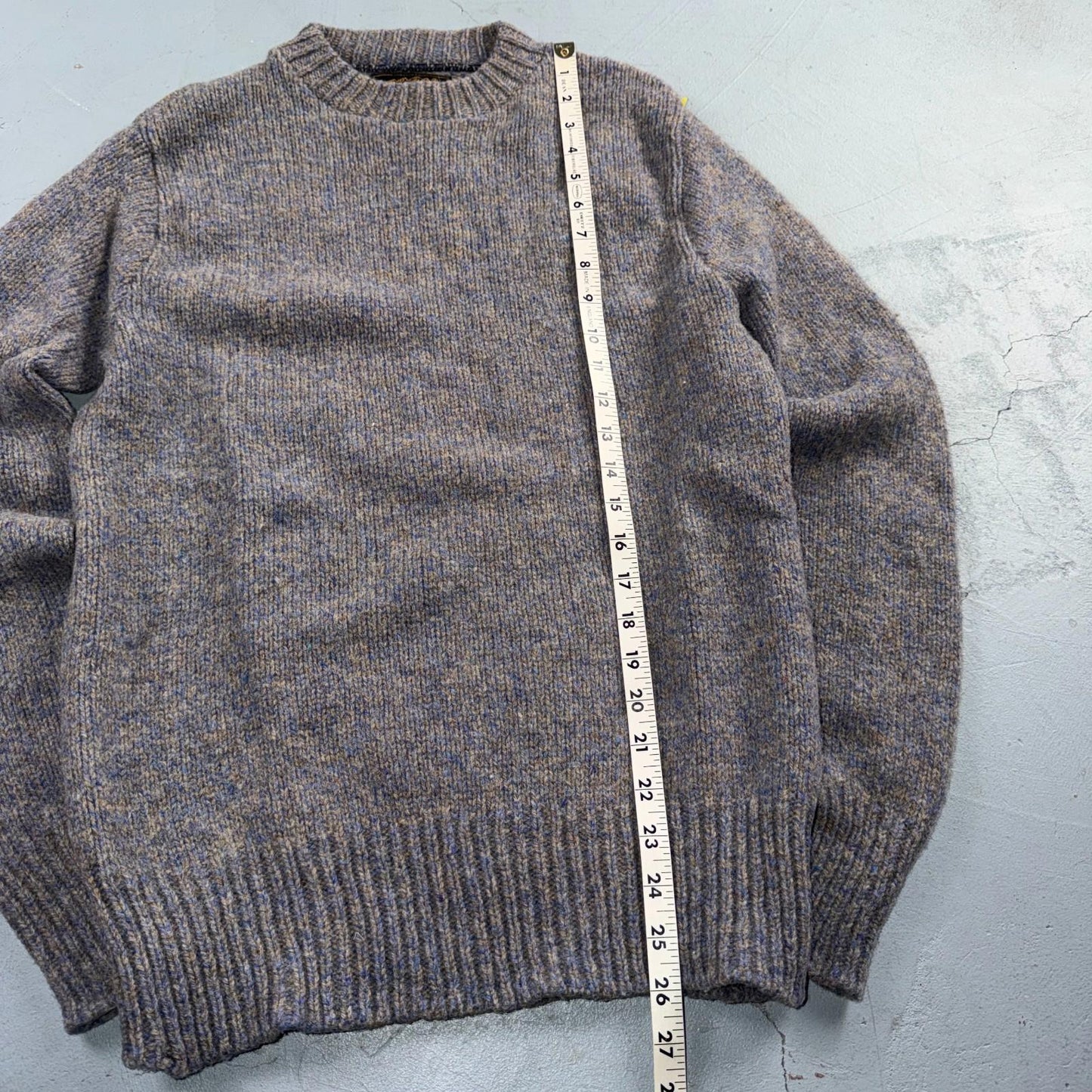 Eddie Bauer VTG Wool Sweater Women's Medium Blue Knit Round Neck Pullover