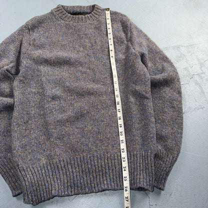 Eddie Bauer VTG Wool Sweater Women's Medium Blue Knit Round Neck Pullover