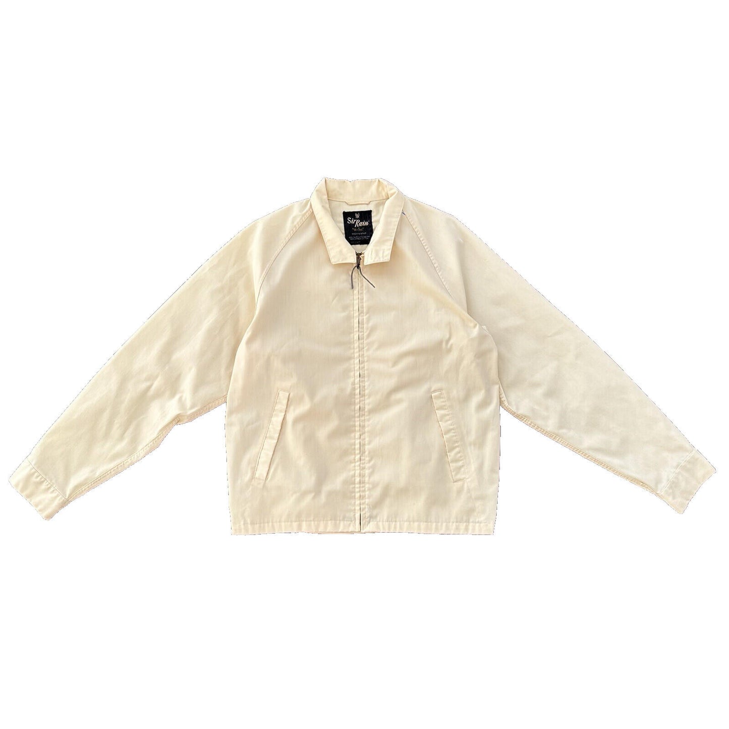 Vintage Work Jacket Men's Yellow Full Zip Gabardine 60s Talon 70s Chore Light