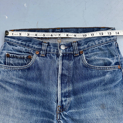 Levis 501 Vintage 80s USA XX Straight Leg Jeans Blue Med Wash 30x36 Act 27x31