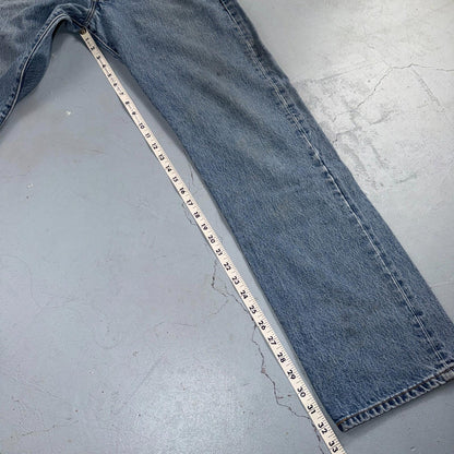 Levis 501 Vintage Y2K 90s XX Straight Leg Jeans Blue Light Wash 34x34 Act 31x32