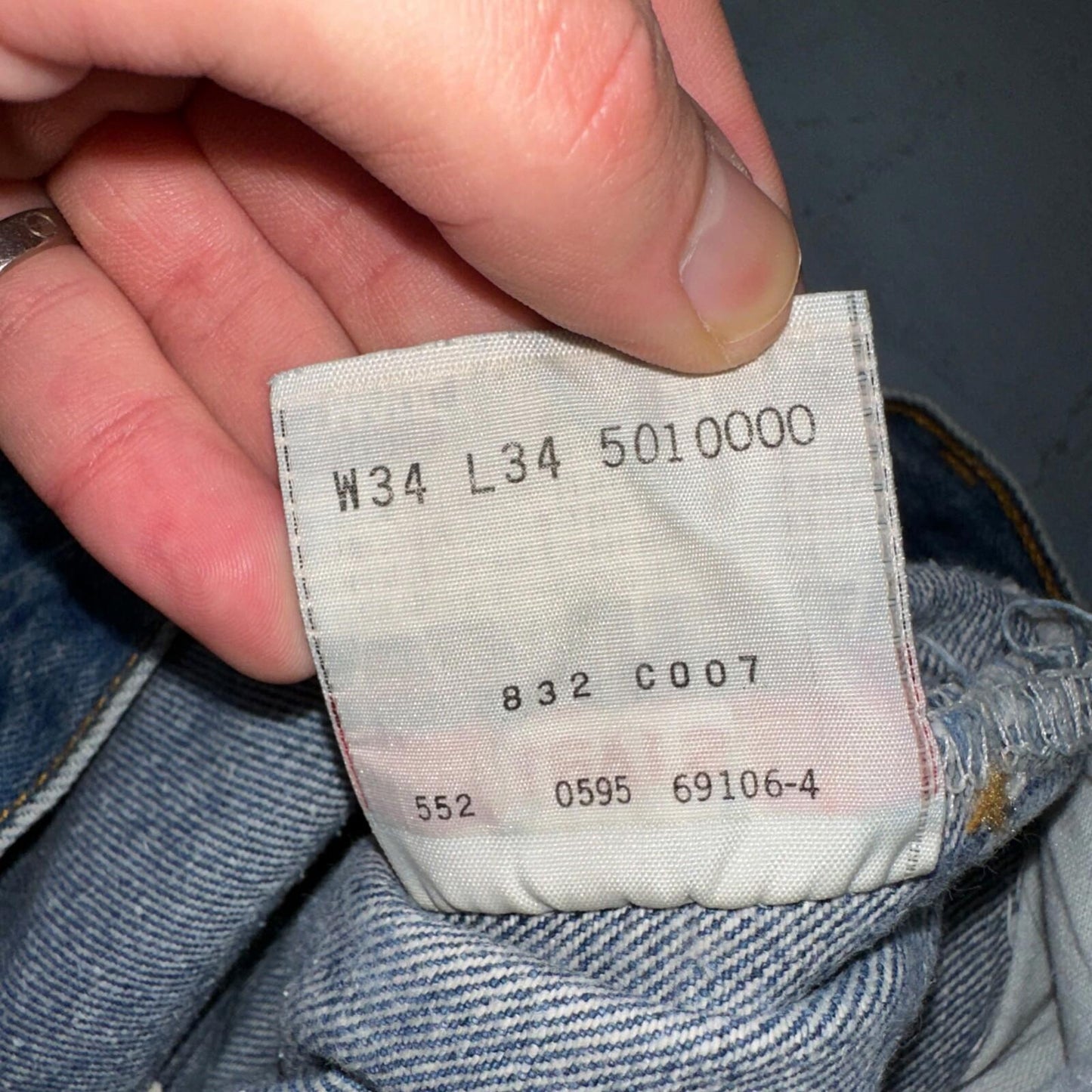 Levis 501 Vintage 90s USA XX Straight Leg Jeans Blue Med Wash 34x34 Act 31x30