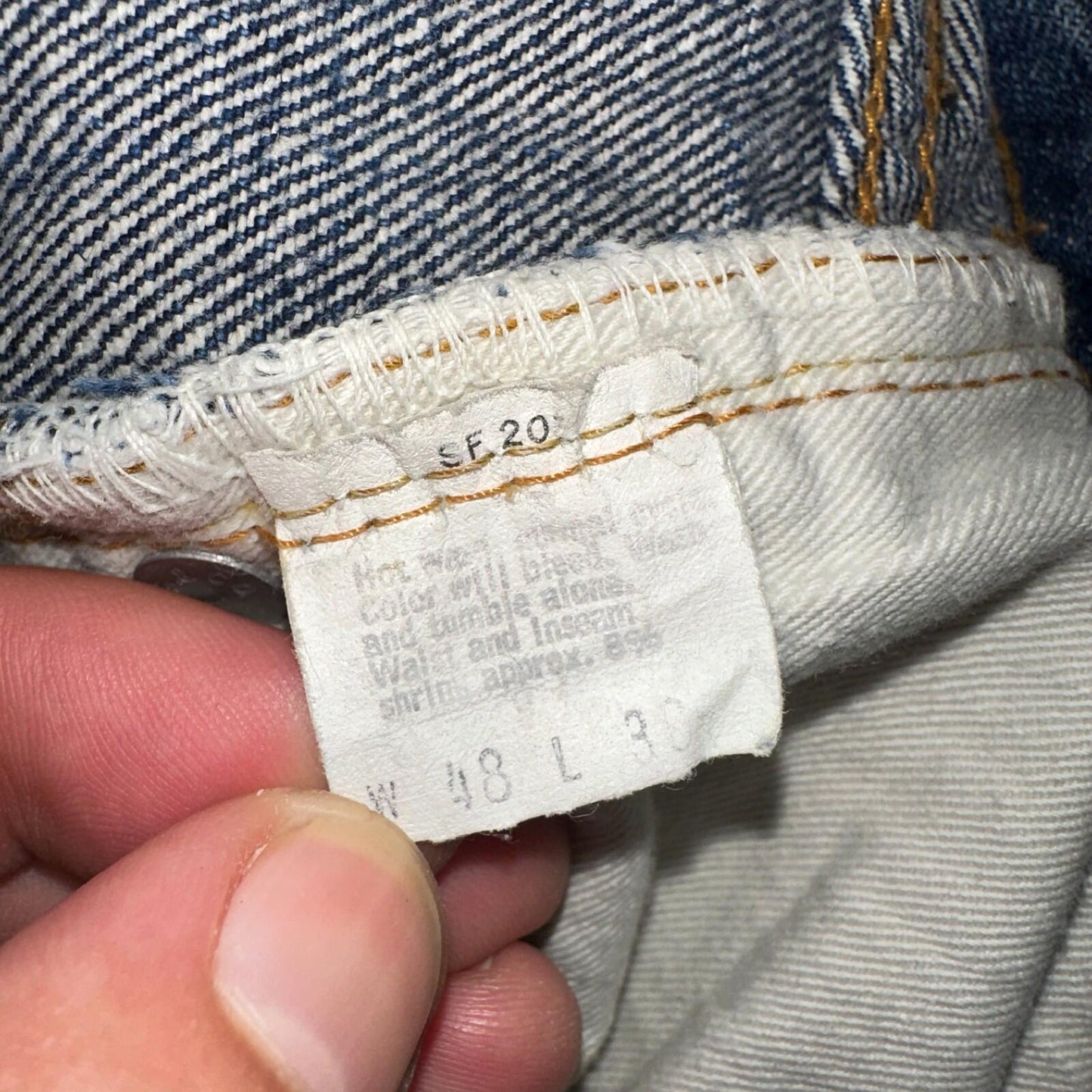 Levis 501 Vintage 70s SS Redline Selvedge USA XX Jeans Med Wash 48x30 Act 44x26