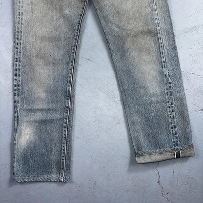 Levis 501 Vintage 80s Redline Selvedge USA XX Jeans Light Wash 29x34 Act 27x28