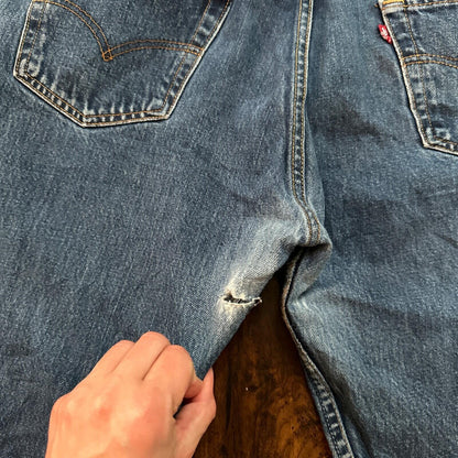 Levis 501 Vintage 90s Straight Leg XX Canada Jeans 36x30 Med Wash Act 34x29