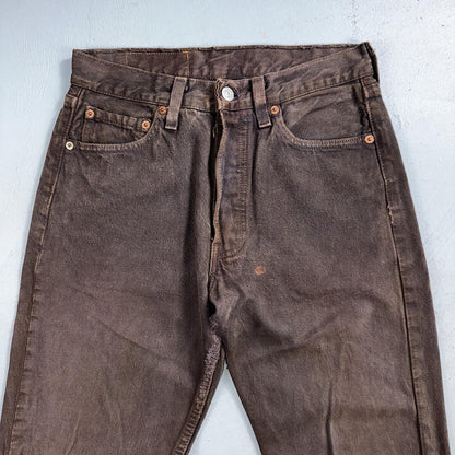 Levis 501 Vintage Y2K 90s XX Straight Leg Jeans Gray Light Wash 28x30 Act 27x28