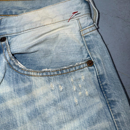 Levis 501 Vintage Y2K 90s XX Straight Leg Jeans Blue Light Wash 34x32 Act 33x32
