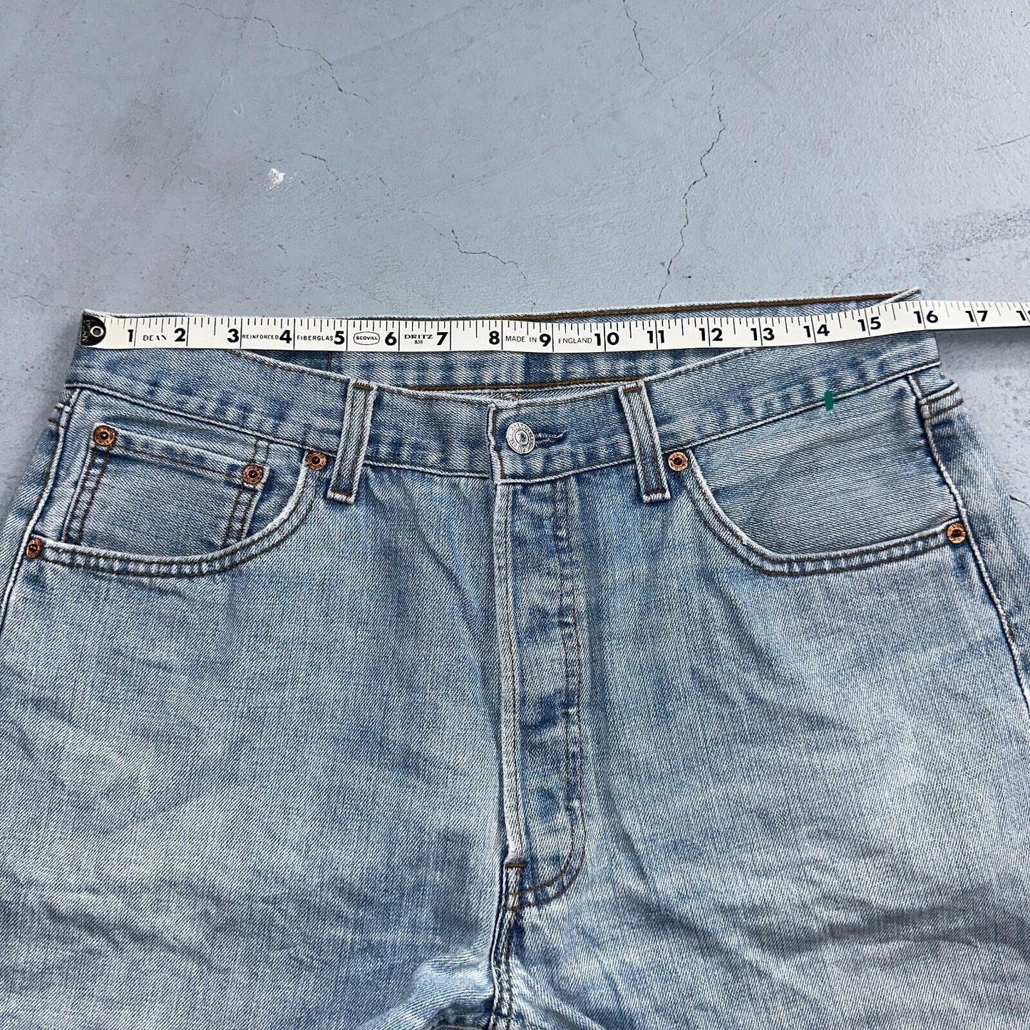 Levis 501 Vintage Y2K XX Straight Leg Jeans Blue Light Wash 34x34 Act 32x31