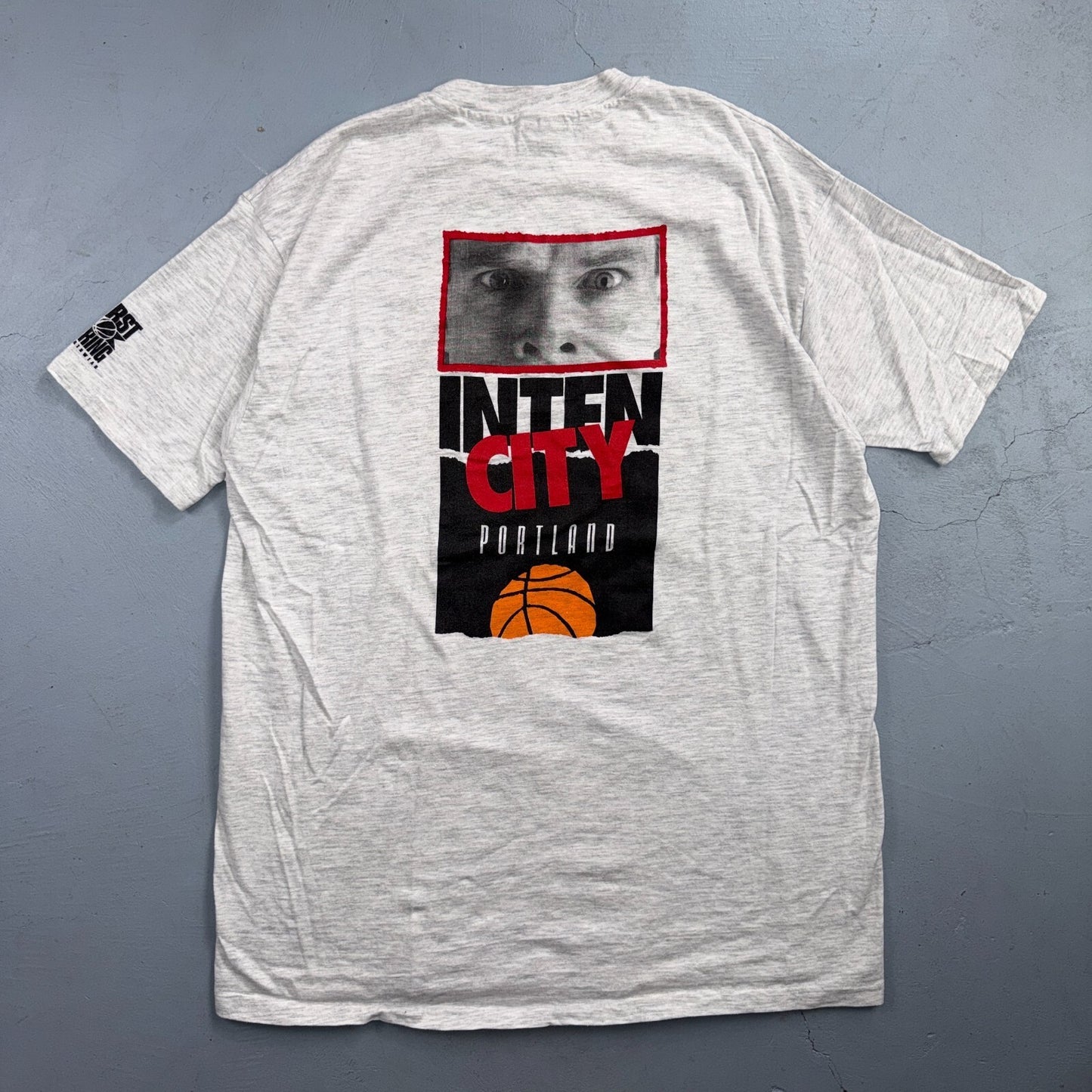 VTG Portland IntenCity Basketball Camp T Shirt Back Graphic 90s 2XL PDX Blazers