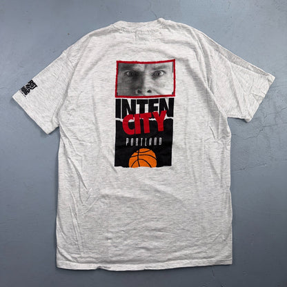 VTG Portland IntenCity Basketball Camp T Shirt Back Graphic 90s 2XL PDX Blazers