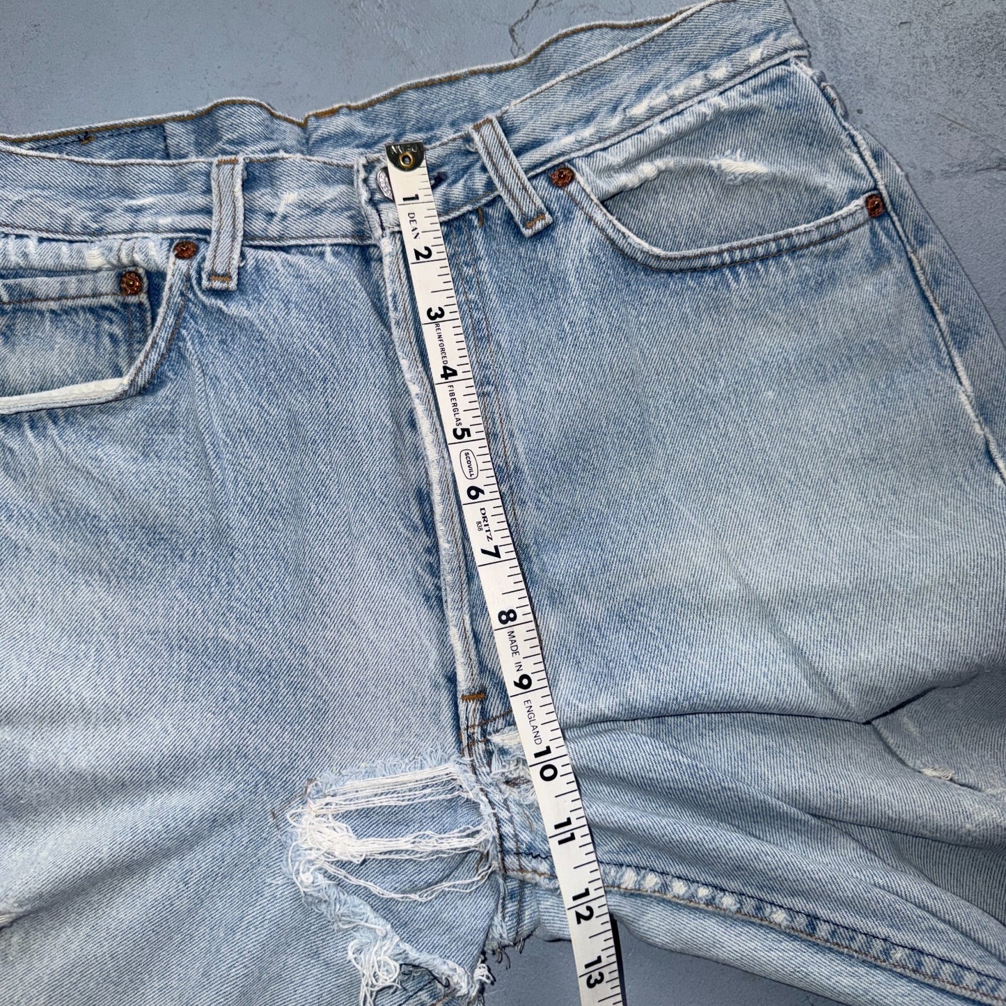 Levis 501 Vintage 80s USA XX Straight Leg Jeans Blue Light Wash 34x32 Act 32x31
