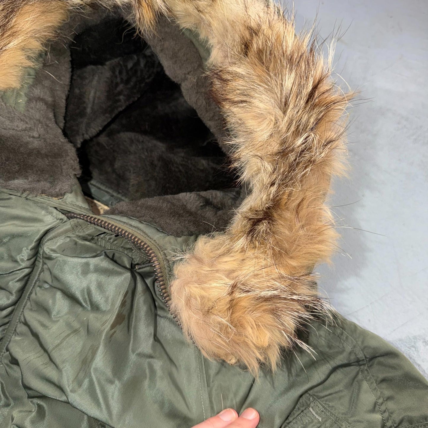 VTG 1960s USAF N-3B Parka Jacket Real Fur Air Force M 60s Air N3B Rare Coat