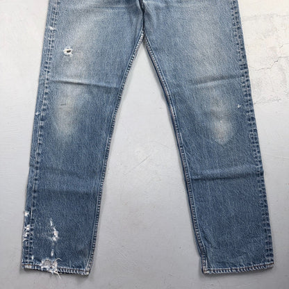 Levis 501 Vintage 80s USA XX Straight Leg Jeans Blue Light Wash 40x36 Act 36x31