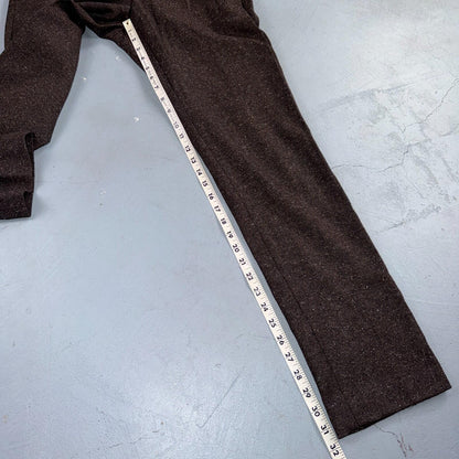 David Hart x GAP Brown Specked M Tweed Sport Coat Wool Silk Suit Pants 2PC 30x32