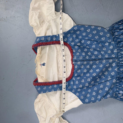 Wallach Volkskunfthaus Munchen Antique Dress German Smocked Handmade Dirndl 50s