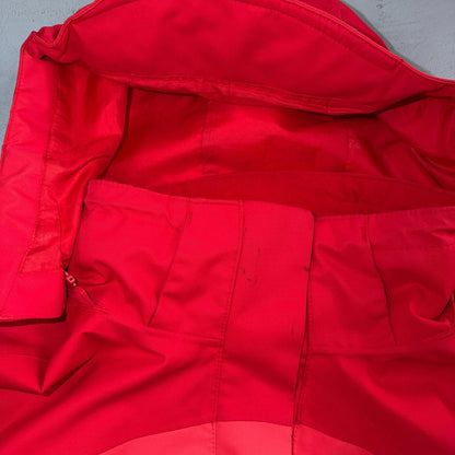 Jack Wolfskin Rain Jacket Womens XL Red Full Zip Windbreaker Outdoors Parka