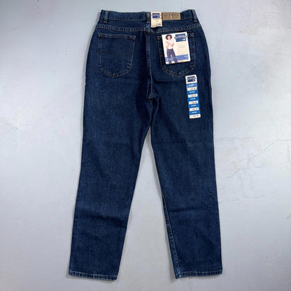 Lee Riders Eased Straight Leg Jeans Misses Size 12 Medium Dark Stone Wash NWT