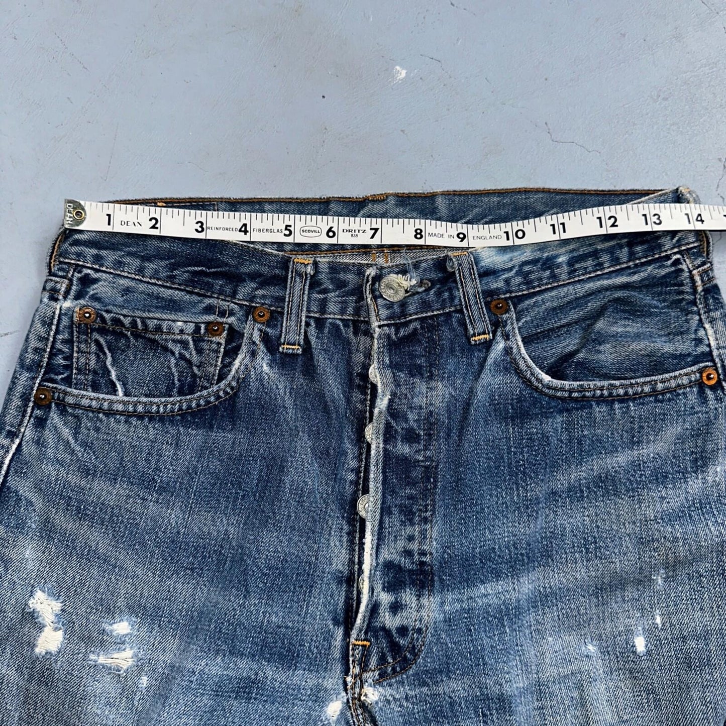 Levis 501 Big E Vintage 60s Redline Selvedge USA XX 1960s Jeans 66 Act 28x28