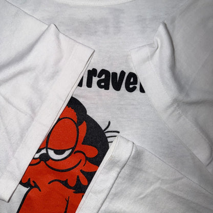 Before After Traveling Alaska VTG T Shirt Garfield Funny Cat Fort Nelson 80s BC