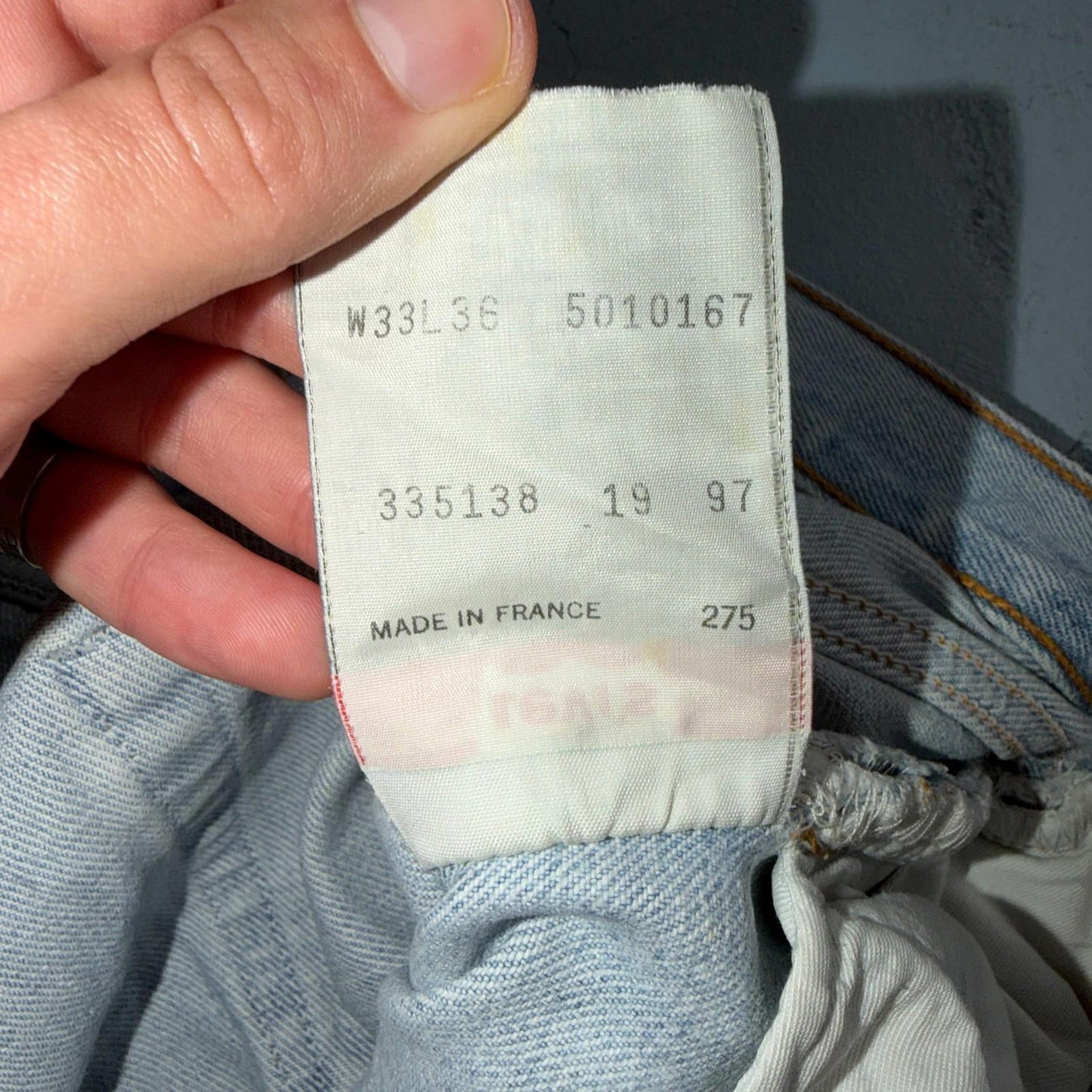 Levis 501 Vintage Y2K 90s XX Straight Leg Jeans Blue Light Wash 33x36 Act 31x32