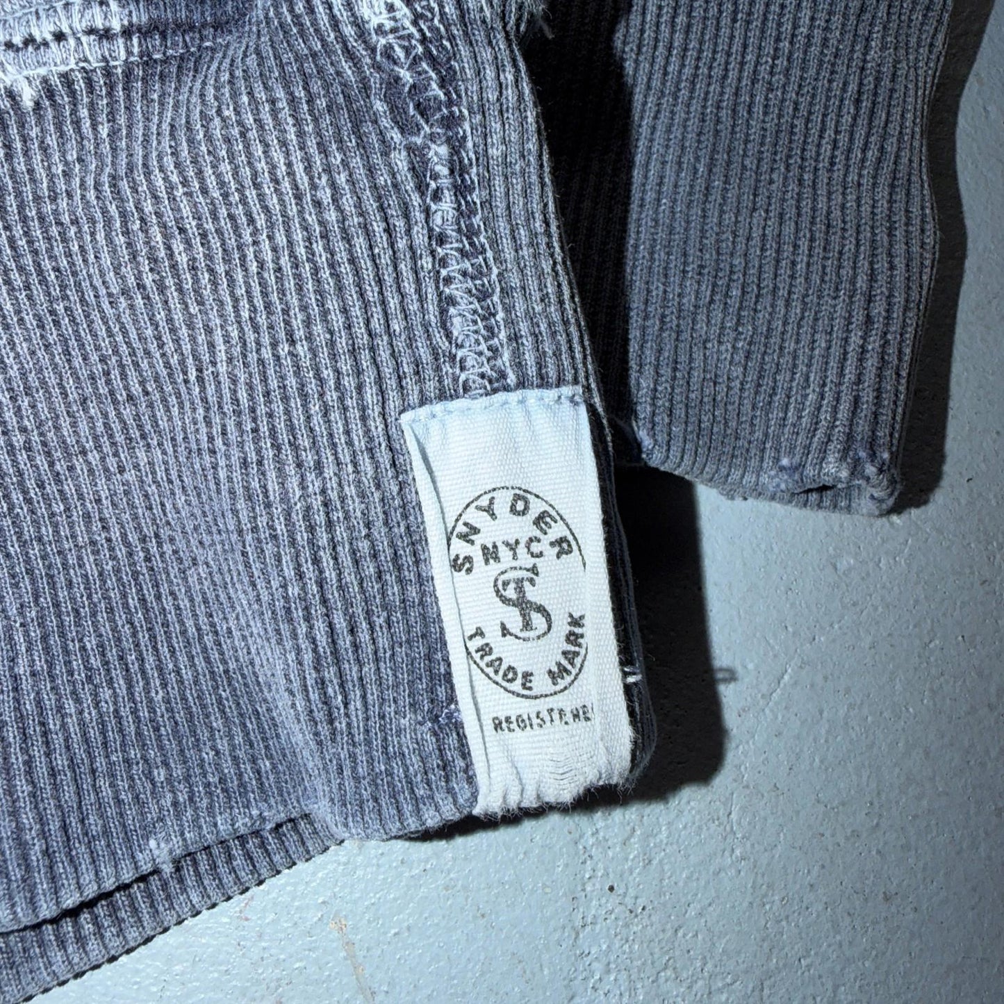 Todd Snyder Canada Hoodie L Blue Metal Popover Sweatshirt Distressed VTG Stlye