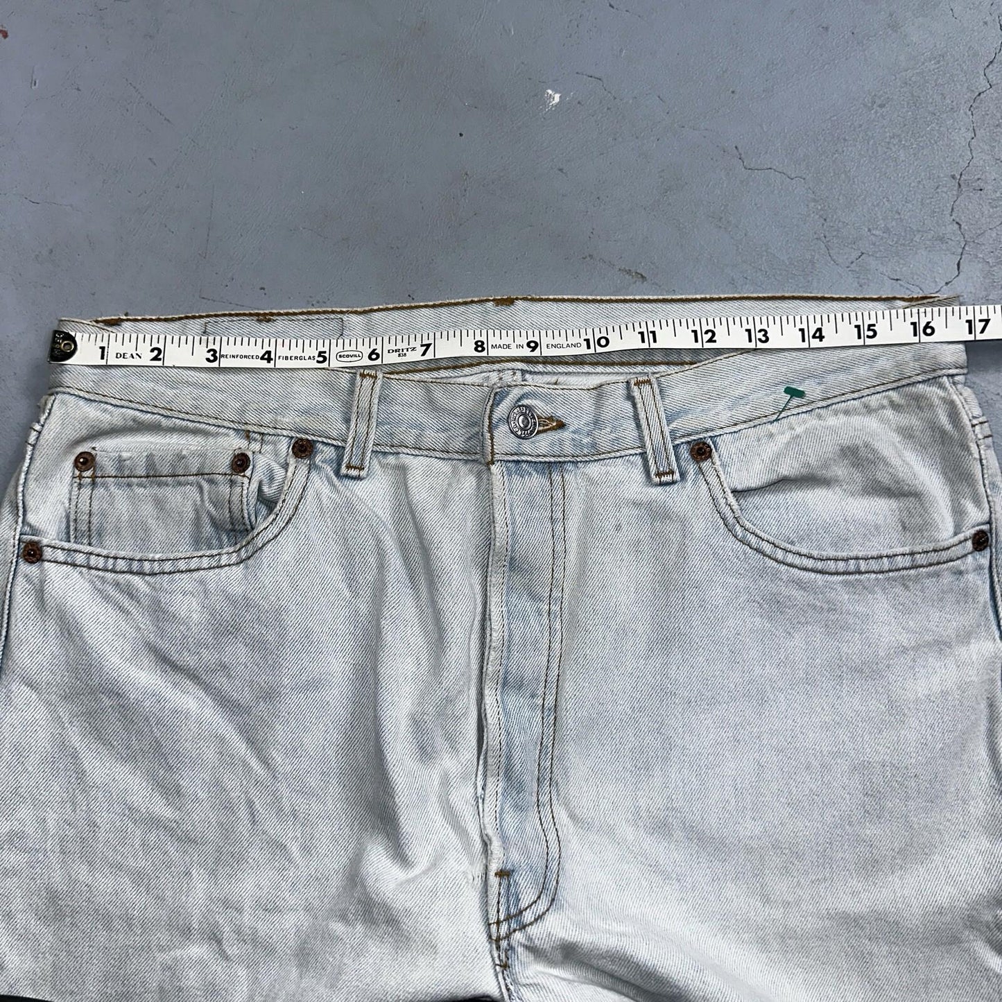 Levis 501 Vintage 90s USA XX Straight Leg Jeans 36x32 Light Wash Act 33x30