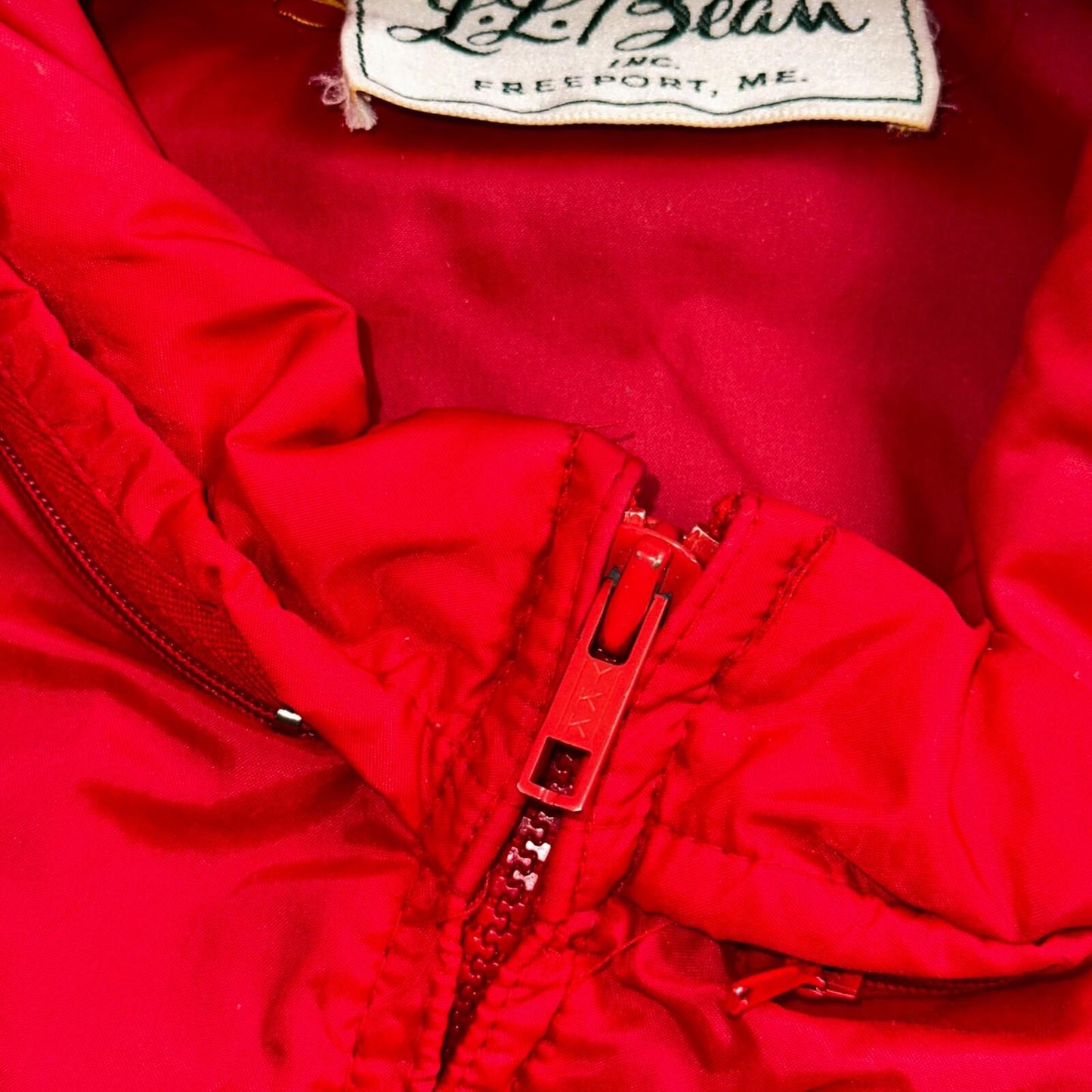 LL BEAN Coach Jacket Large Zip Front Nylon True VTG 1970s Windbreaker Thin