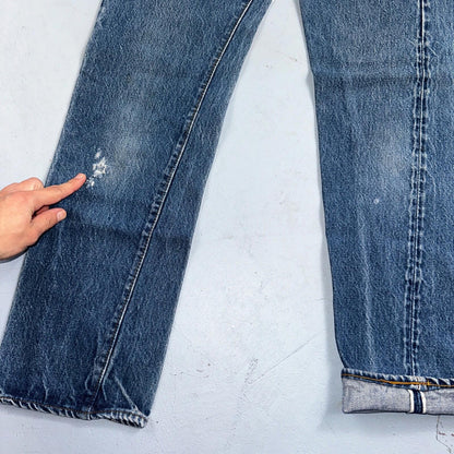 Levis 501 Vintage 80s Redline Selvedge USA XX Jeans Med Wash 27x34 Act 24x30