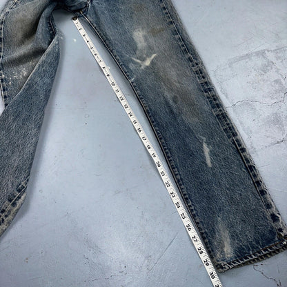Levis 501 Vintage 80s Redline Selvedge USA XX Jeans Med Wash 28x34 Act 26x30