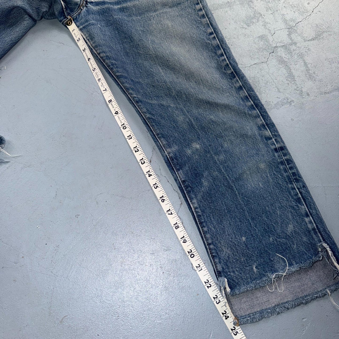 Levis 501 Vintage 80s Redline Selvedge USA XX Jeans Light Wash 30x31 Act 28x25