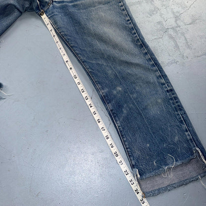 Levis 501 Vintage 80s Redline Selvedge USA XX Jeans Light Wash 30x31 Act 28x25