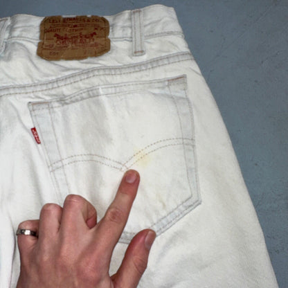 Levis 501 Vintage 90s USA XX Straight Leg Jeans White Light Wash 32x30 Act 30x26