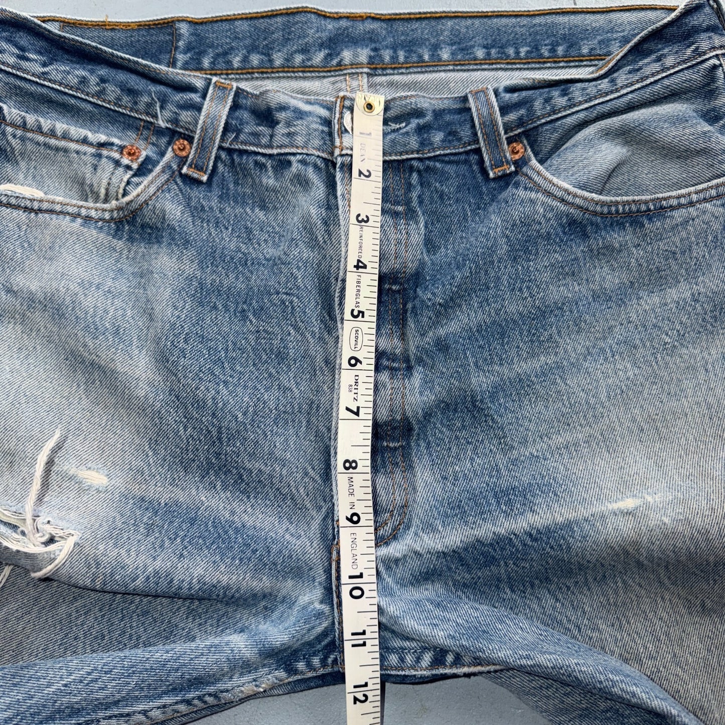 Levis 501 Vintage 90s Y2K XX Straight Leg Jeans Blue Light Wash 36x34 Act 34x30