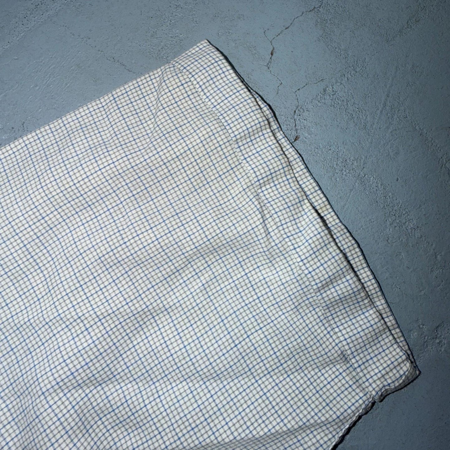 VTG 1950s Enro Trafalgar Loop Collar Button Up Shirt Cotton Rockabilly M Checker