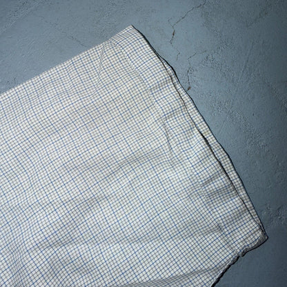 VTG 1950s Enro Trafalgar Loop Collar Button Up Shirt Cotton Rockabilly M Checker