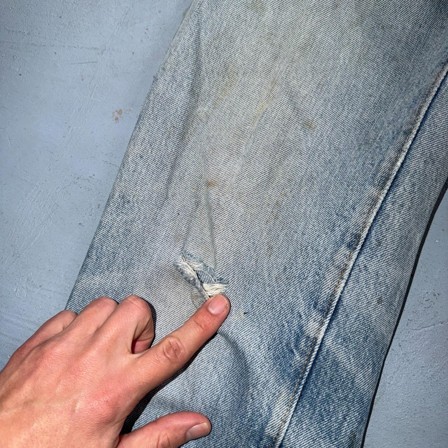 Levis 501 Vintage 80s Redline Selvedge USA XX Jeans Light Wash Act 28x27