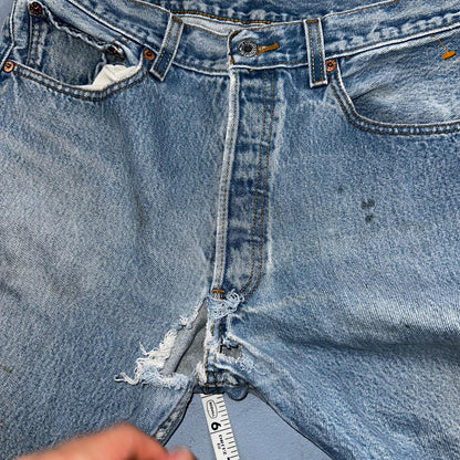 Levis 501 Vintage Y2K XX Straight Leg Jeans 33x36 Light Wash 2000s Act 31x32