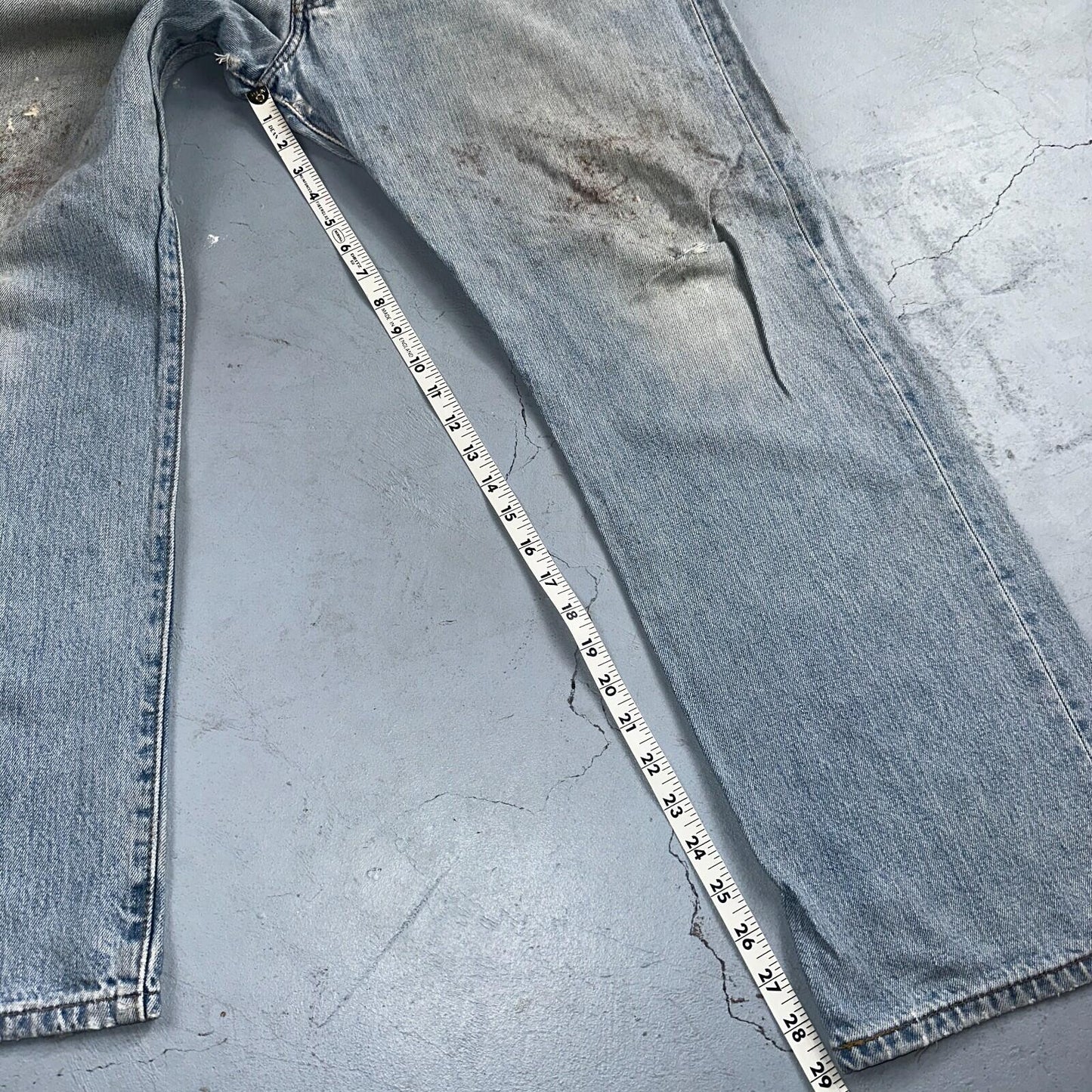 Levis 501 Vintage Y2K XX Straight Leg Jeans 90s Blue Light Wash 40x30 Act 40x29
